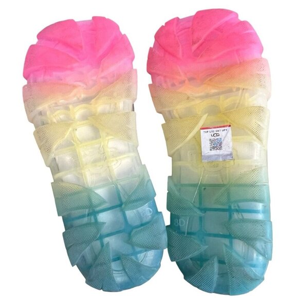 UGG JELLA CLEAR WATERCOLORS SLIDE - WOMEN'S SIZE 10 - (1139750) - RAINBOW - Picture 7 of 10